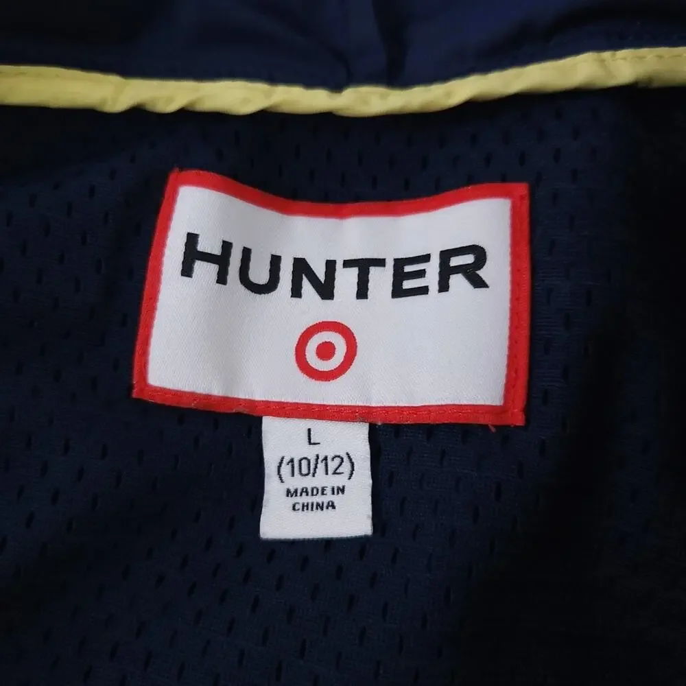 Hunter x Target Girls Windbreaker Vest Large 10-12 Navy Blue Preppy, Zip Up